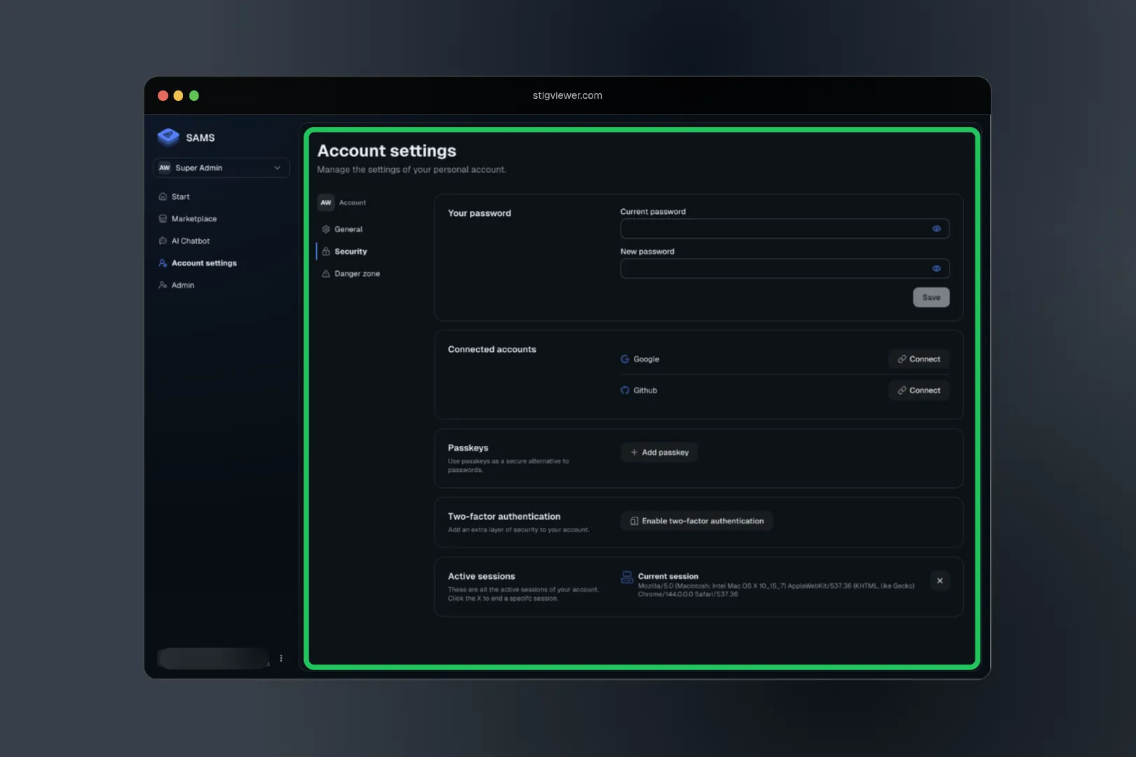 Security Settings